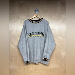 Fleming College Gray Crewneck Sweater